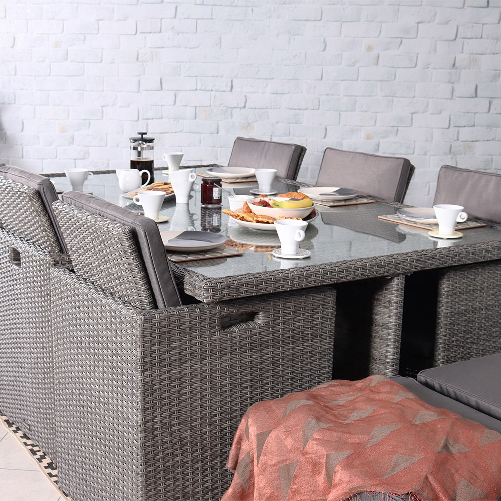 Paris Cube Set | 10 Seater | Synthetic Rattan