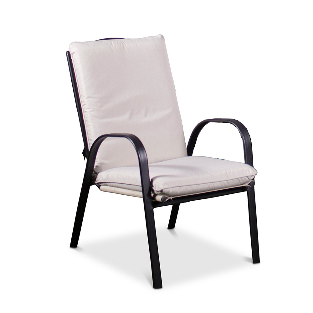 Amalfi Garden Ivory Padded Dining Set With Parasol | 4 Seater | Steel