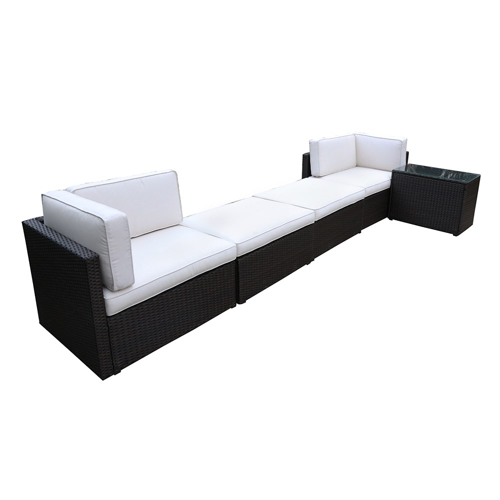 Berlin Brown Garden Relaxer Set | 4 Seater | Synthetic Rattan