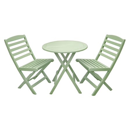 Porto Green Garden Folding Bistro Set | 2 Seater | Acacia