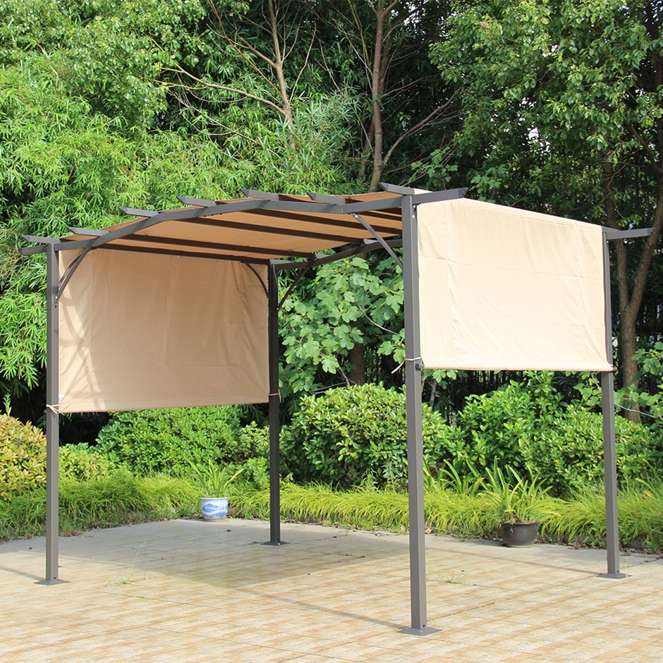 San Remo Sliding Pergola 2.75X3.66M Mocha
