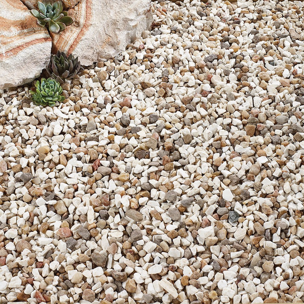 Tuscan Glow 10-20mm Champagne & White Blend Dolomite & Quartz Decorative Stone