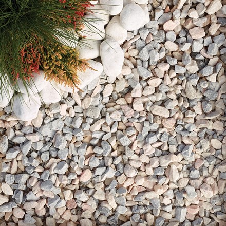 Candy Fusion 14-25mm Grey, Pink & White Marble Blend Decorative Stone