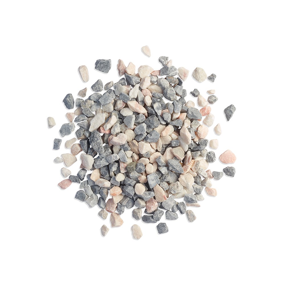 Candy Fusion 14-25mm Grey, Pink & White Marble Blend Decorative Stone
