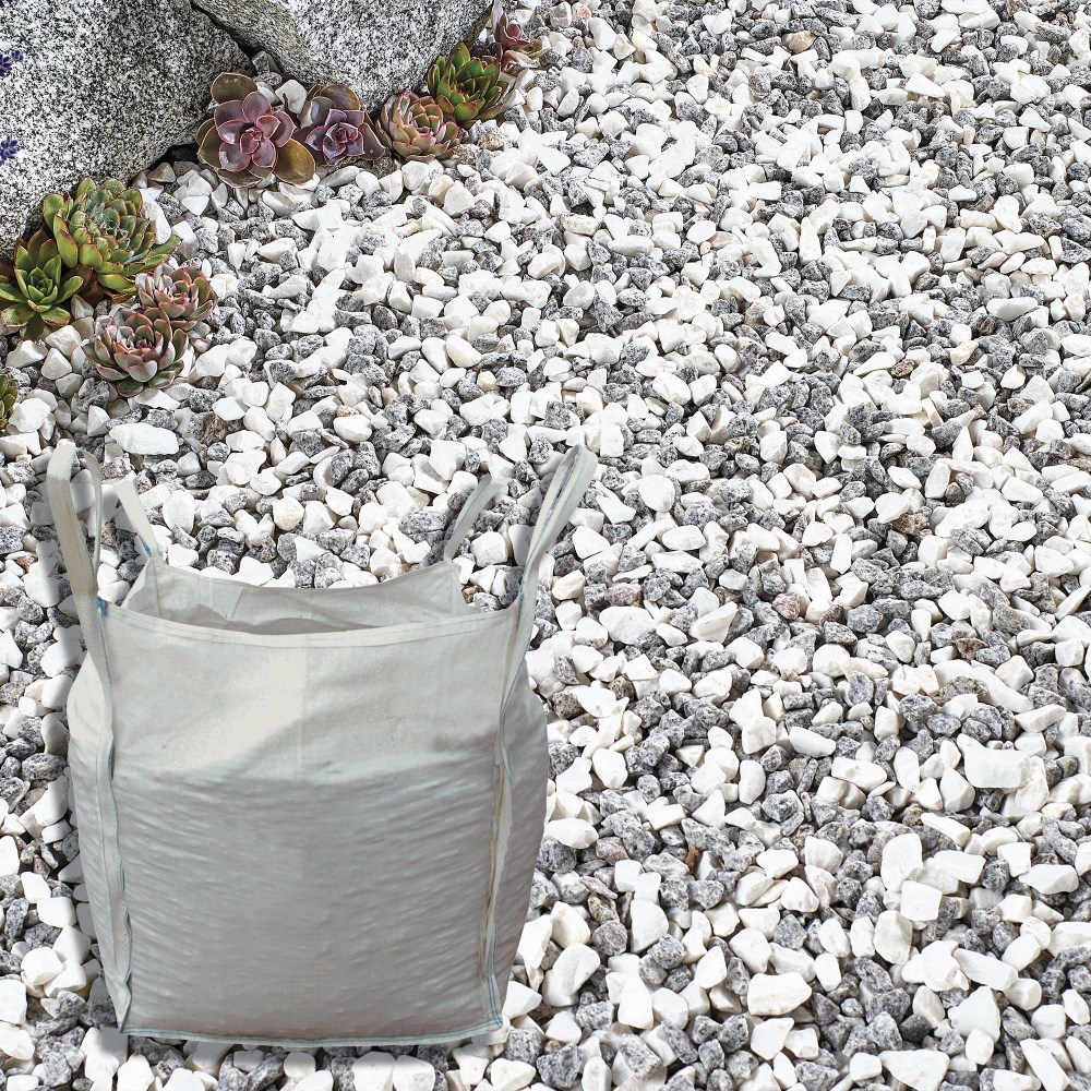 Nordic Frost 10-20mm Silver & White Blend Dolomite & Quartz Decorative Stone