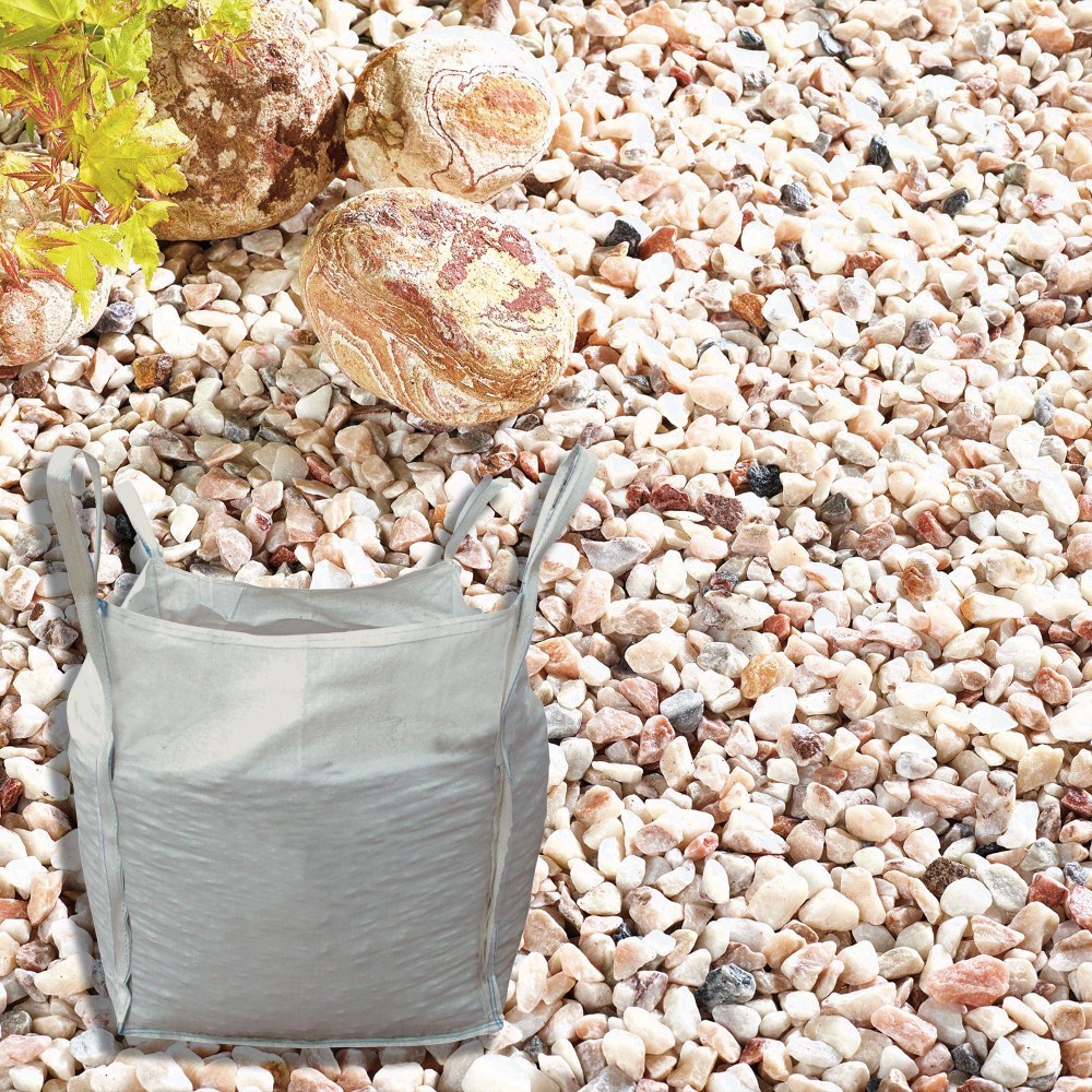 Italian Rose 16-32mm White with Rose Tones Decorative Gravel