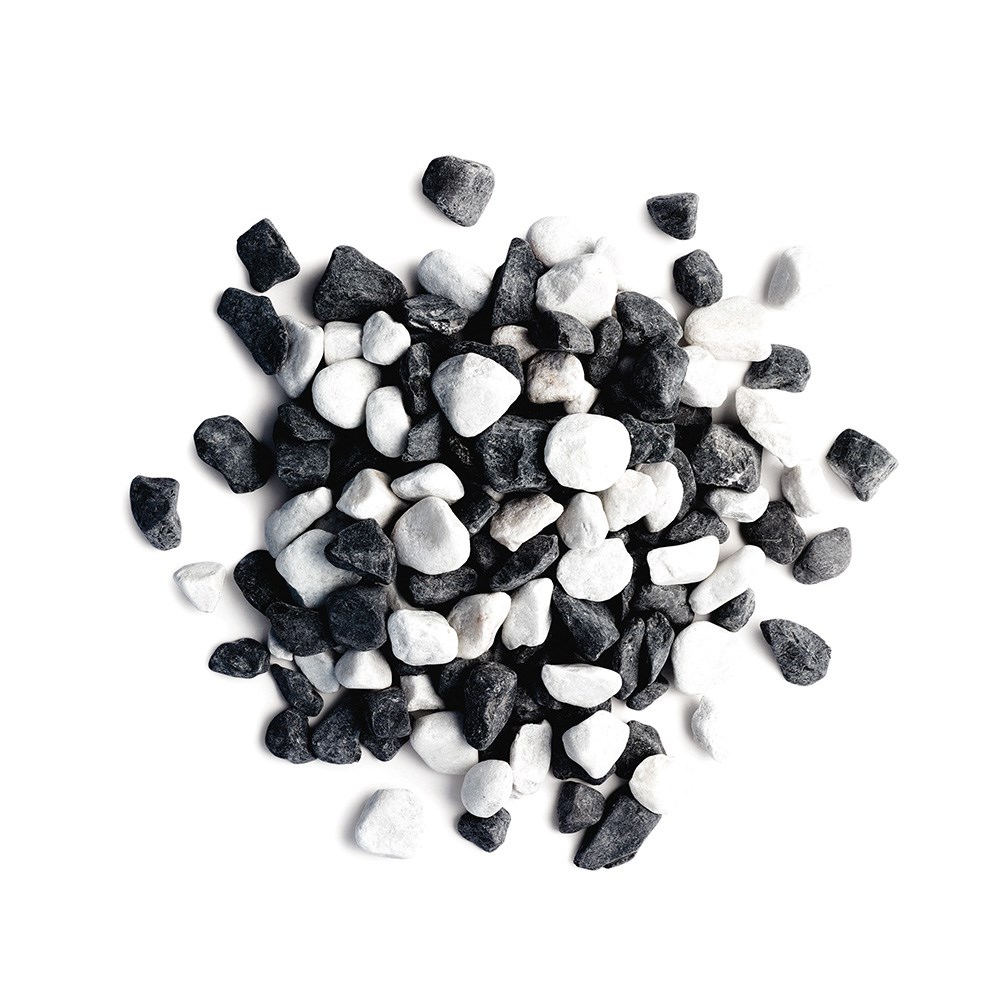 Panda Pebbles 25-40mm Black & White Decorative Stone