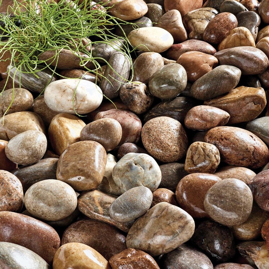 Large Beach Cobbles 80-120mm Cream, Grey & Brown Decorative Stone