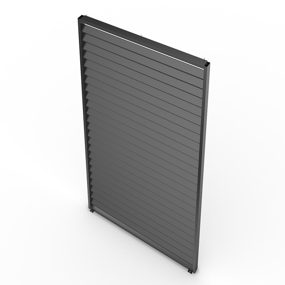 Single Pergola Fixed Louvre Wall Panel For 3m Side By Primrose Living