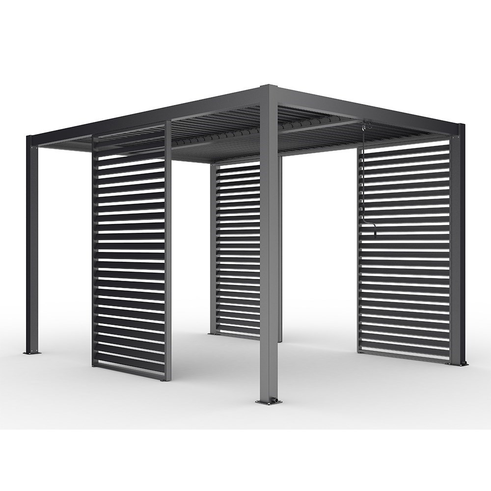 Charcoal Pergola Fixed Louvre Wall Panel