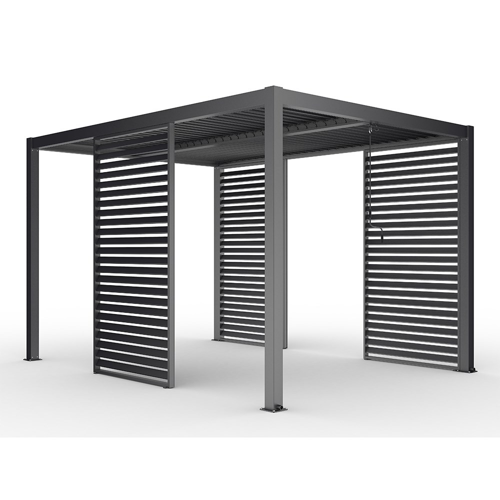 Single Pergola Fixed Louvre Wall Panel For 4m Side By Primrose Living