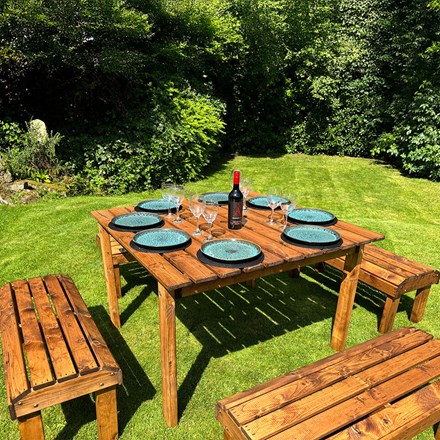 W170cms | Knights Dining Seat | 8 Seater | Wood