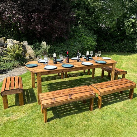 W400cms | Knights Table Set | 10 Seater | Wood