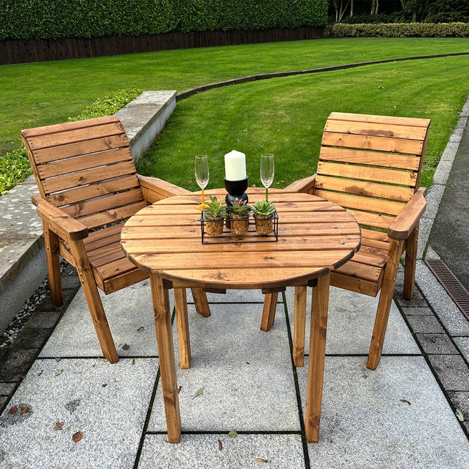 W220cms | Thatcham Two Seat Diner Set | Wood