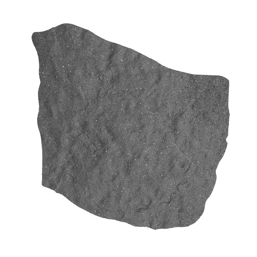 L 53 cm Recycled Rubber Stepping Stone Natural B Grey 
