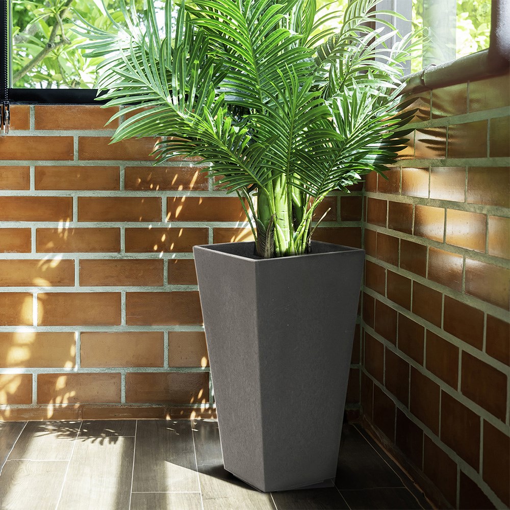Sonata Recycled Rubber Tapered Square Planter