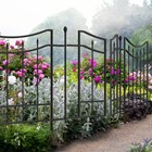Arched Finial Metal Gate Black