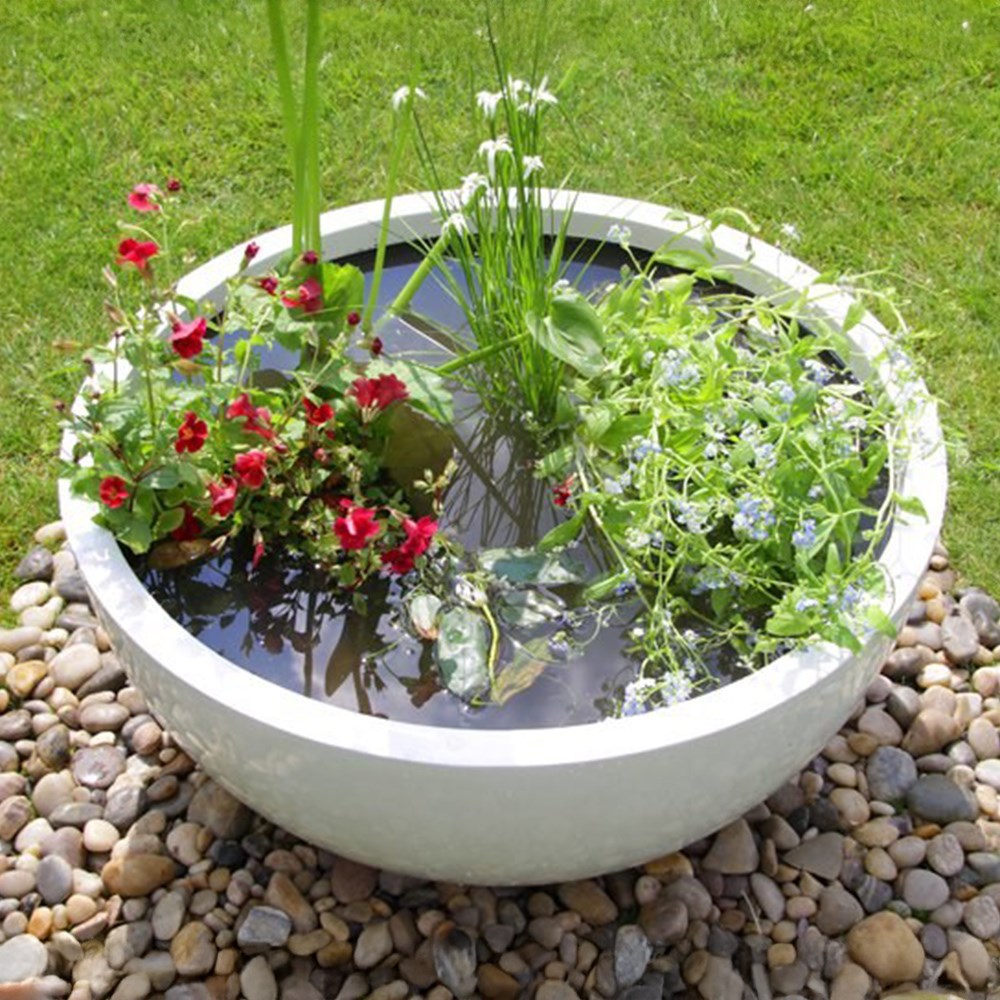 Pond In a Pot Kit With White Gloss Planter