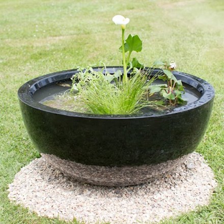 Pond In a Pot Kit With Black Gloss Planter