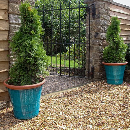 Extra Large Kitchen Planter | Terracotta | Teal