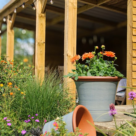 Extra Large Kitchen Planter | Terracotta | Grey