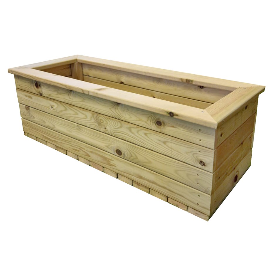 Deluxe Natural Wooden Trough Planter