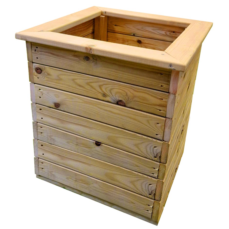 Deluxe Natural Wooden Square Planter