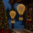 Pair of Gold Twist Christmas Hot Air Balloon