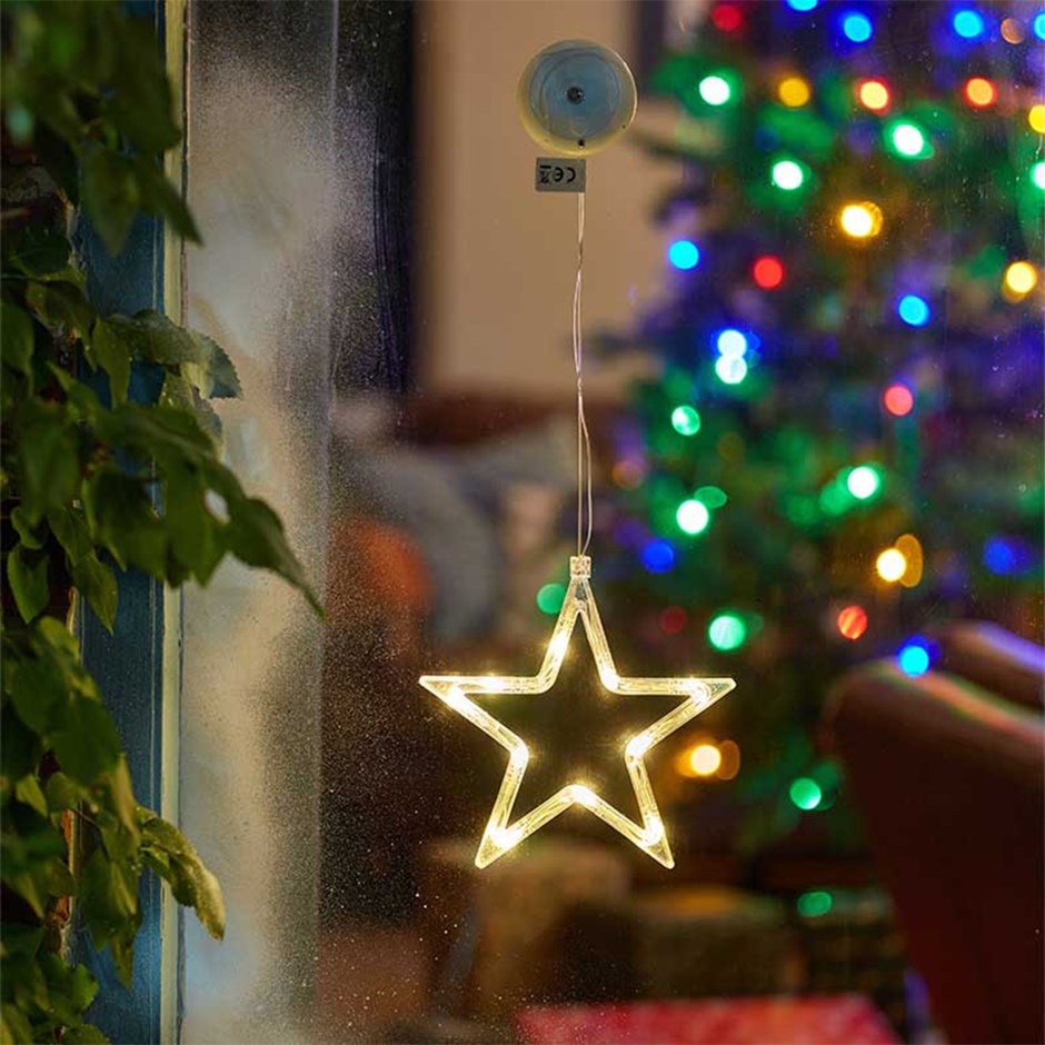 Christmas Window Star Battery Light Warm White