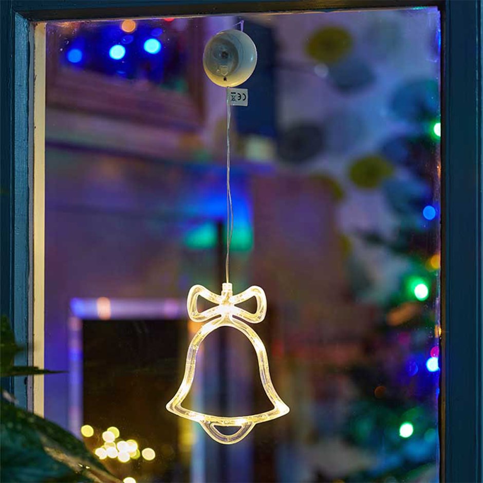Christmas Window Bell Battery Light Warm White