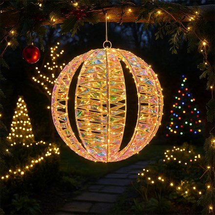 30cm Hanging Christmas Light Globe LED