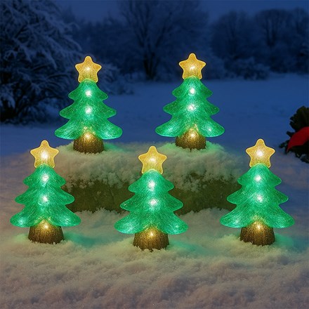 Christmas Trees Light Up Path Lights Decor