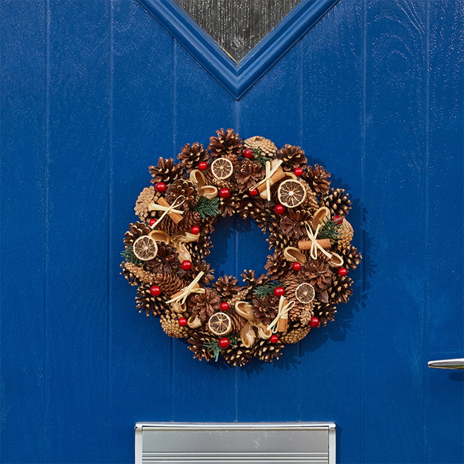 36cm WinterSpice Christmas Decor Wreath 