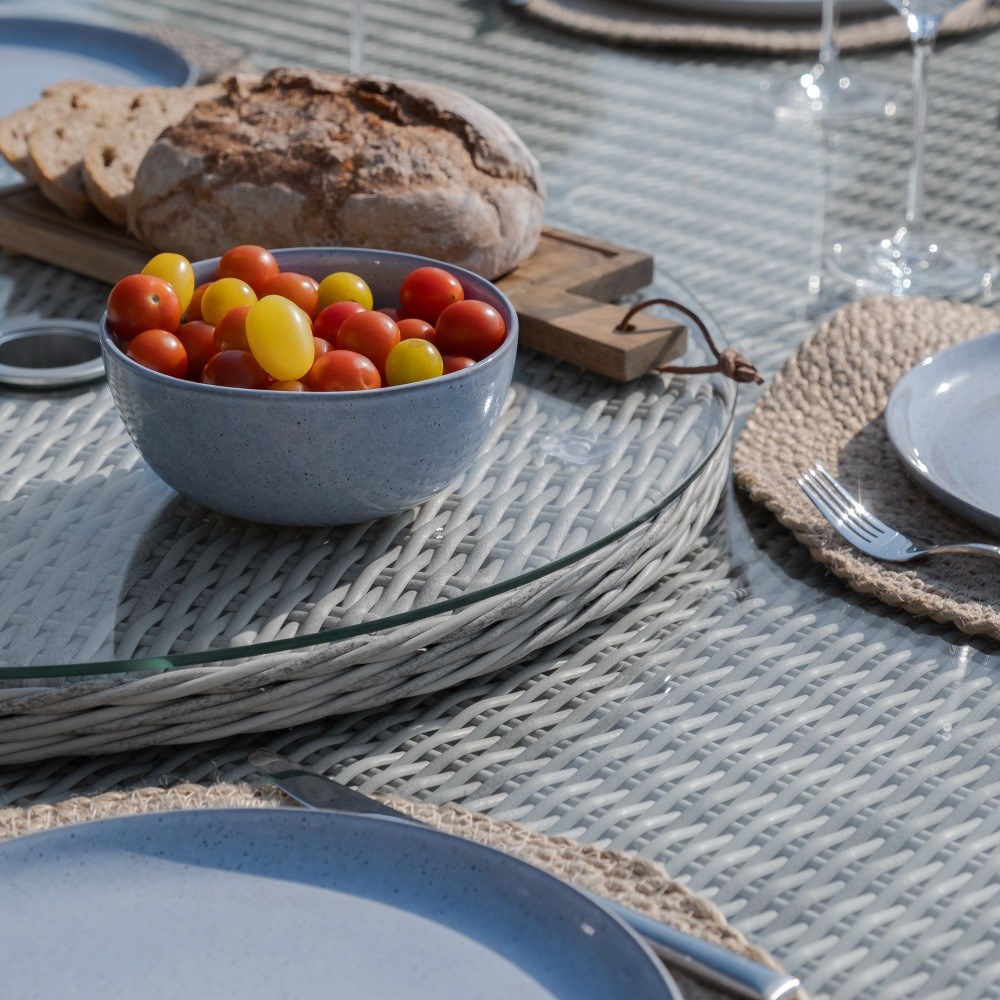 Oxford Oval Dining Set, Heritage Chairs & Lazy Susan | Rattan | 8 Seater