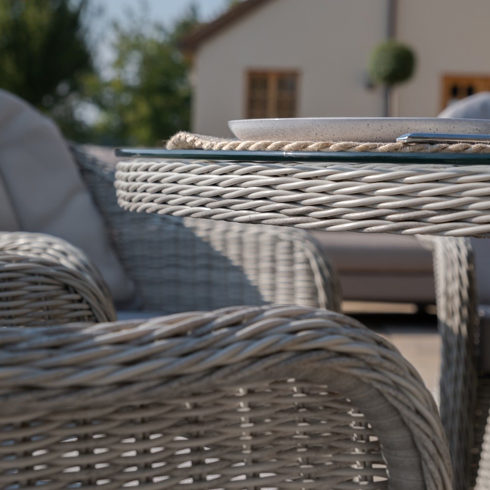 Oxford Oval Dining Set, Heritage Chairs & Lazy Susan | Rattan | 8 Seater