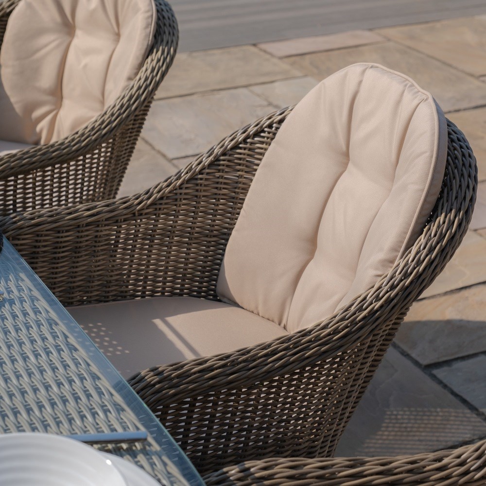 Winchester Oval Dining Set, Heritage Chairs & Lazy Susan| Rattan|8 Seater