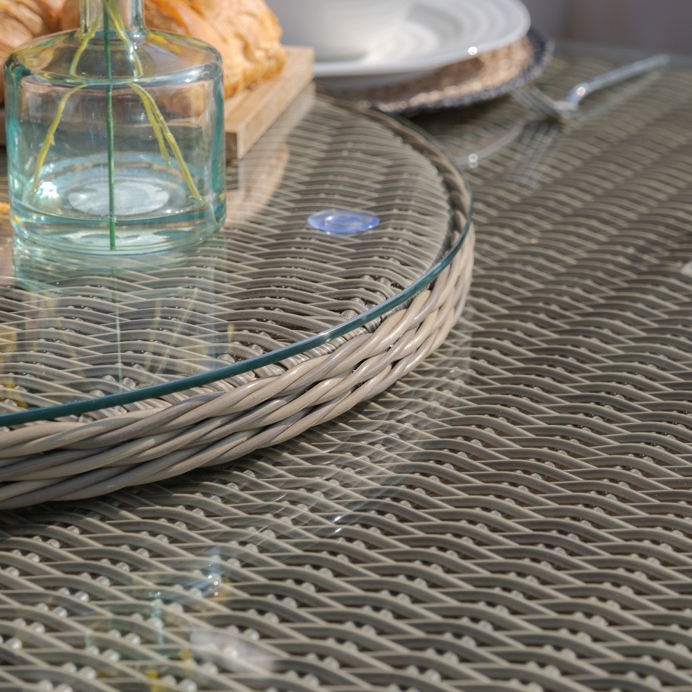 Winchester Oval Dining Set, Heritage Chairs & Lazy Susan| Rattan|8 Seater