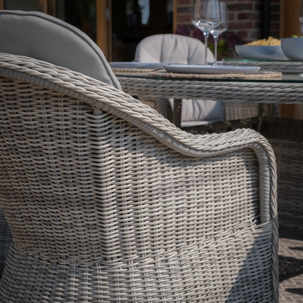 Oxford Round Dining Set, Heritage Chairs & Lazy Susan|Rattan 6 Seater