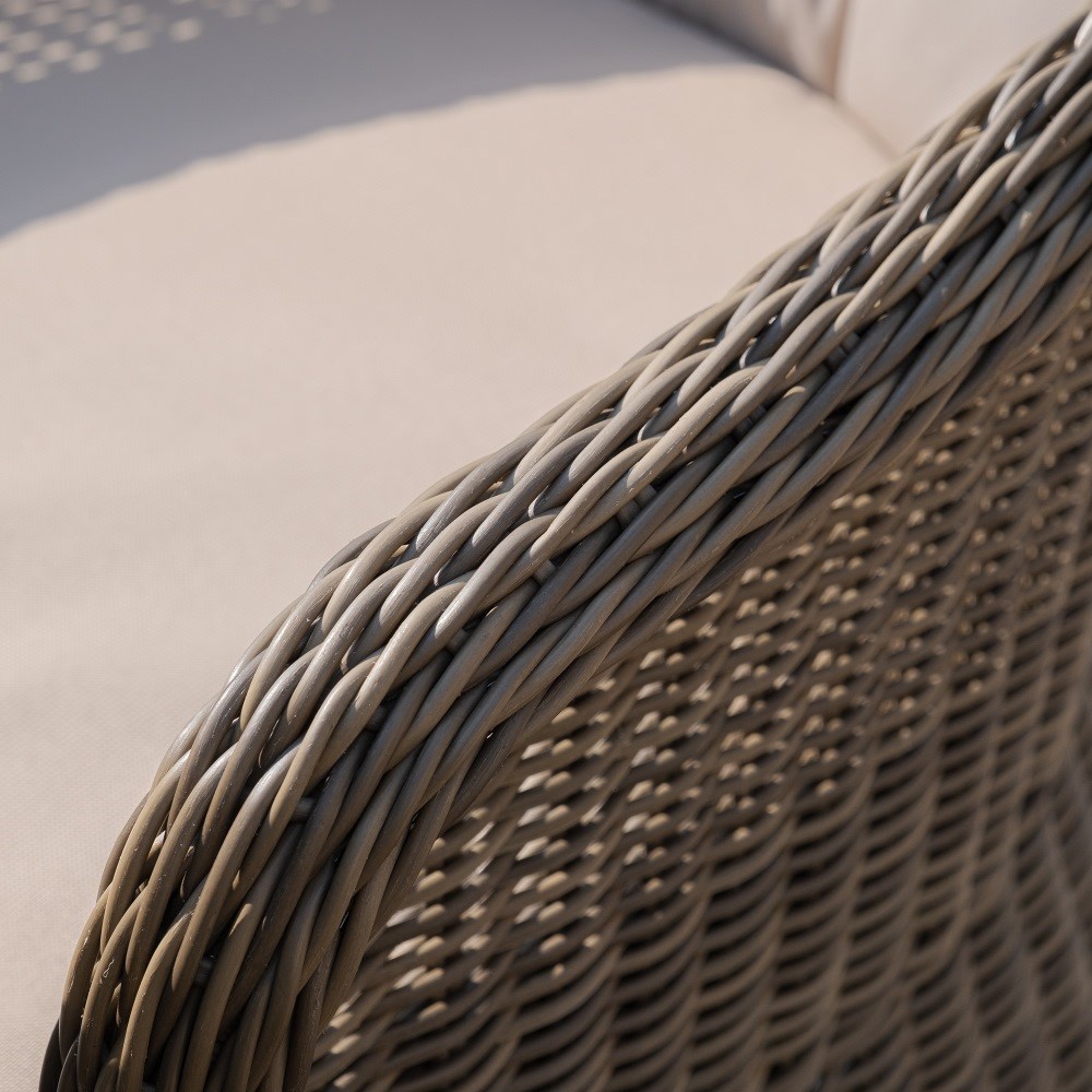 Winchester Round Dining Set, Heritage Chairs & Lazy Susan|Rattan|6 Seater