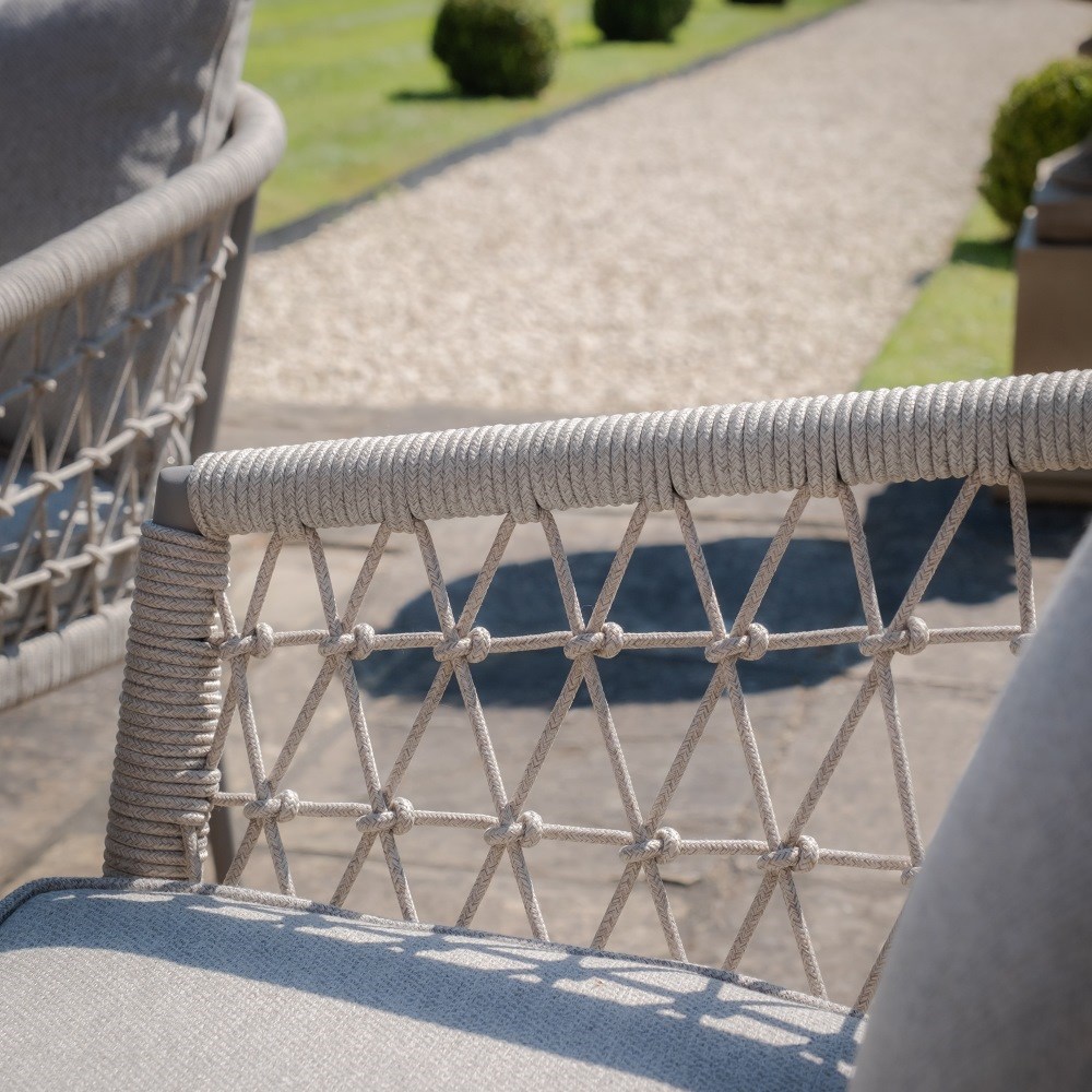 Monaco 4 Seat Round Dining Set | Rope Weave | 4 Seater