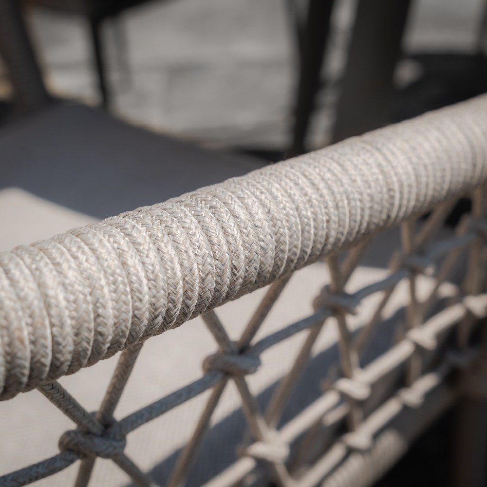 Monaco 4 Seat Round Dining Set | Rope Weave | 4 Seater