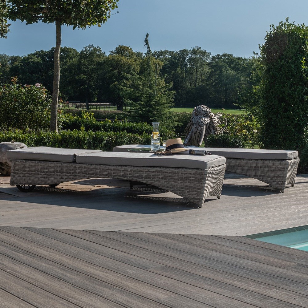 Oxford 3pc Sunlounger Set | Rattan | 2 Seater