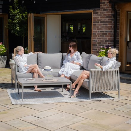 Milan Small Corner sofa set | Rope Weave | 5 Seater