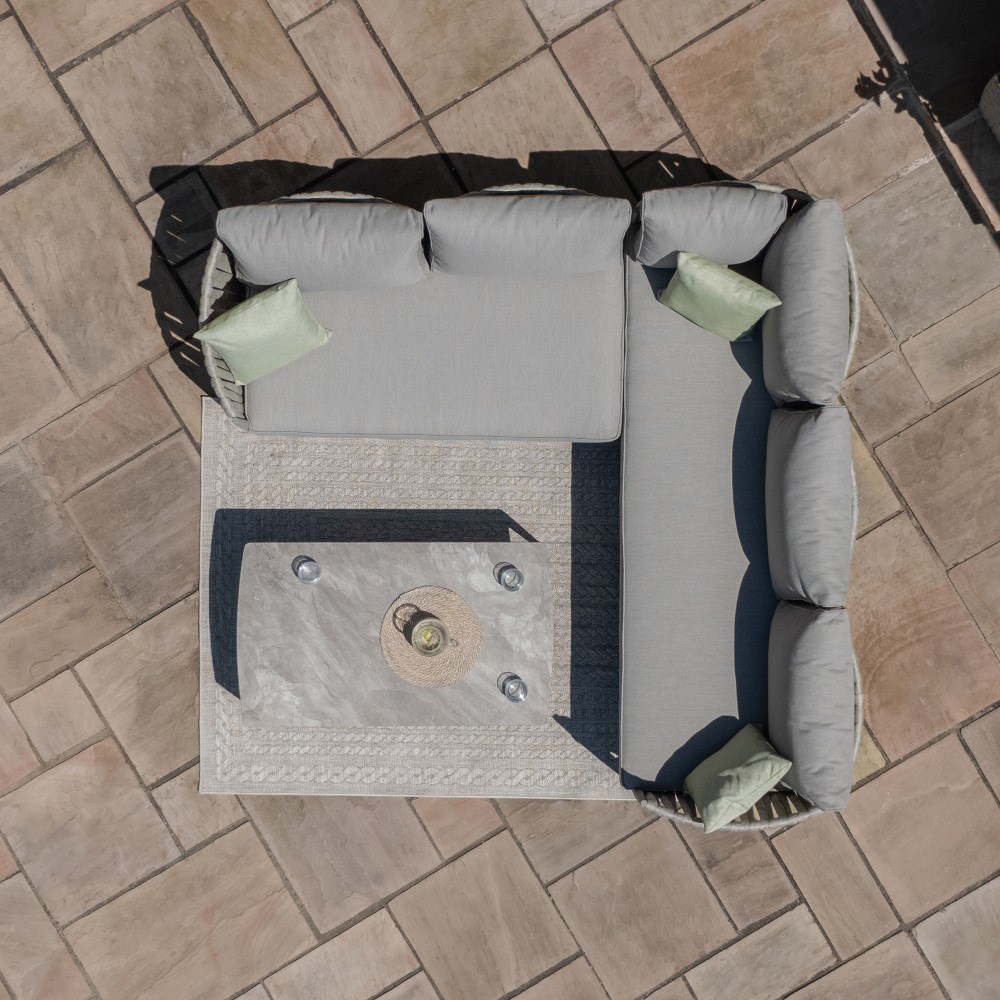 Milan Small Corner sofa set | Rope Weave | 5 Seater