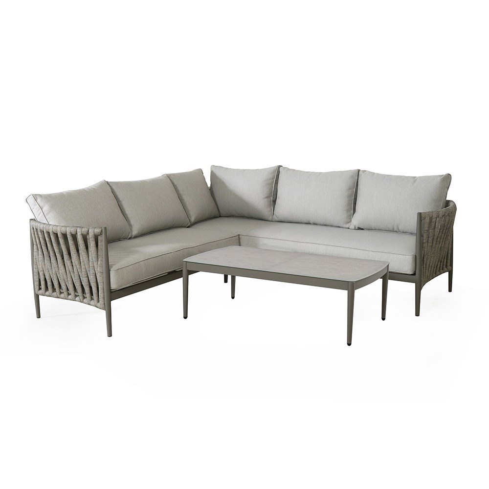Milan Small Corner sofa set | Rope Weave | 5 Seater