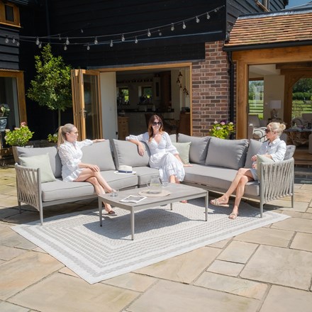 Milan Large Corner Sofa | Rope Weave | 6 Seater
