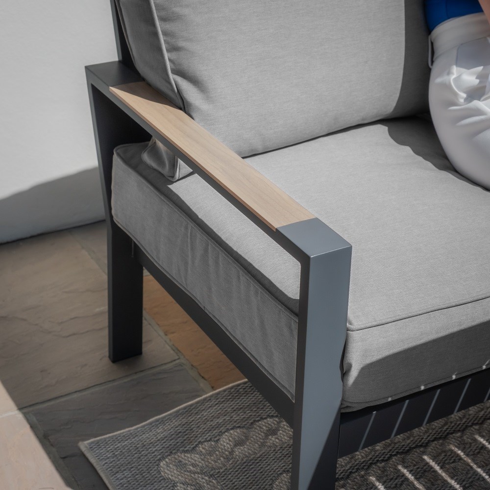 Vancouver Large Dining Set & Rectangular Rising Table|Aluminium|7 Seater