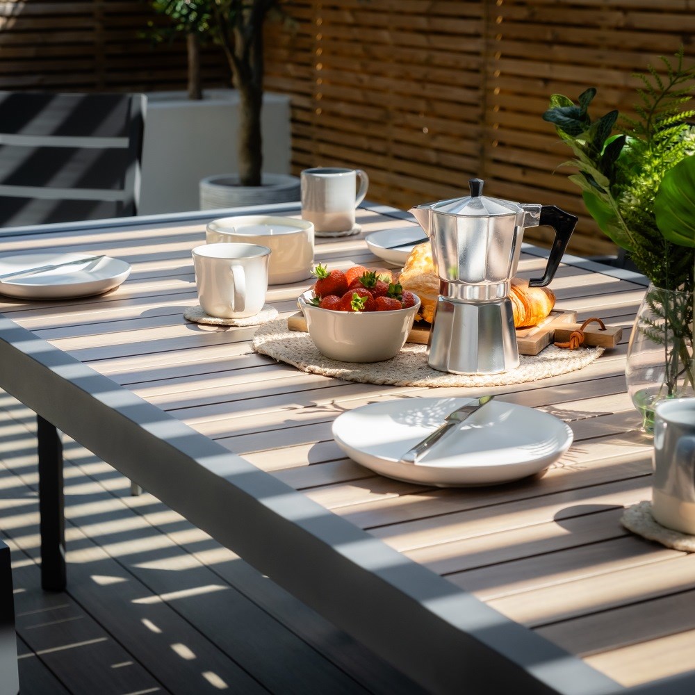 Vancouver 6 Seat Rectangular Dining Set | Aluminium | 6 Seater