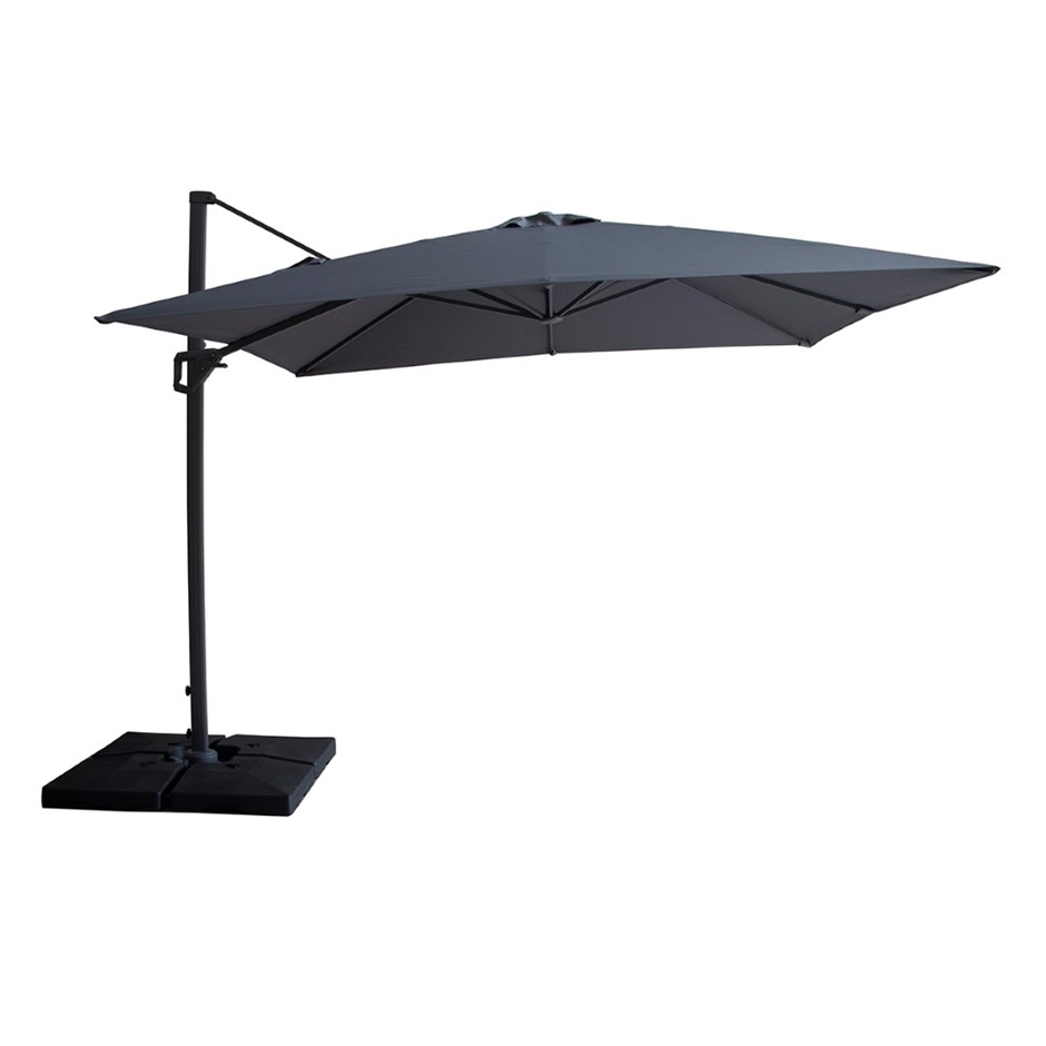 Artemis 3m LED Wood Effect Square Cantilever Parasol