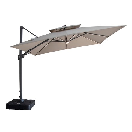 Apollo LED 3m x 3m Square Rotating Cantilever Parasol